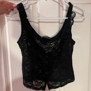 Lacy floral tank top